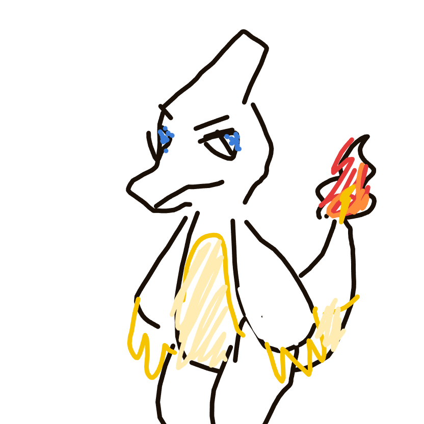 stirfriedfries's drawing of Charmeleon — Pokémon sketch on Sketchdex