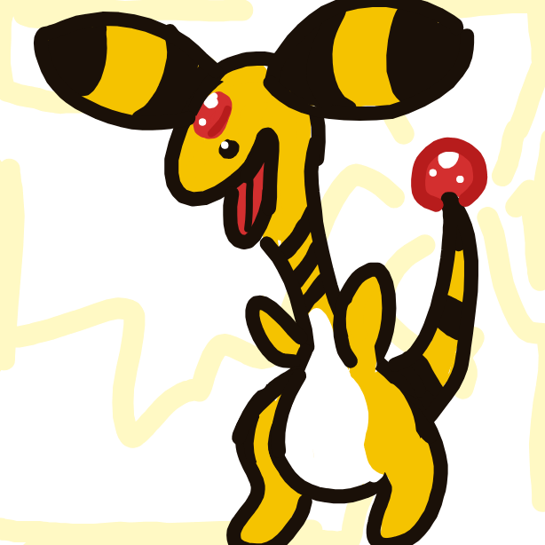 Bode_6101's drawing of Ampharos — Pokémon sketch on Sketchdex