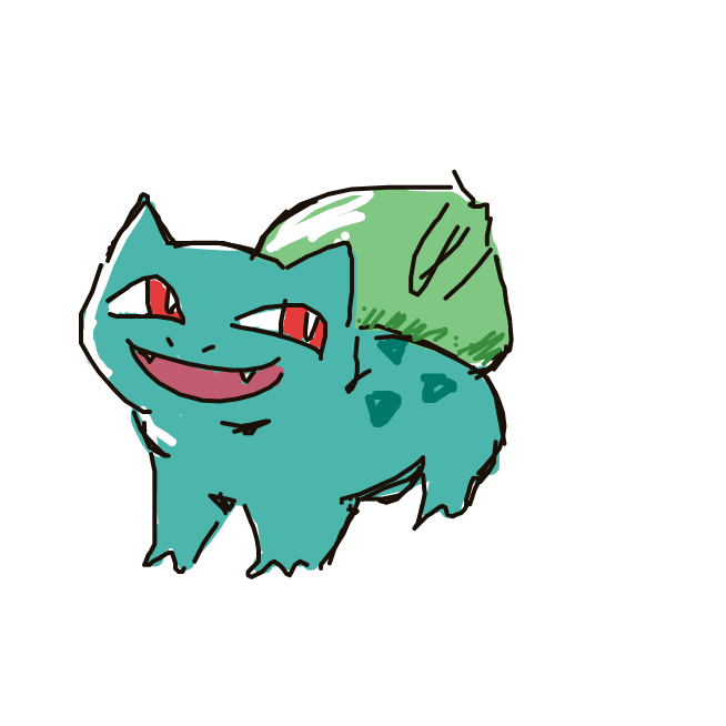 dunkaccino's drawing of Bulbasaur — Pokémon sketch on Sketchdex