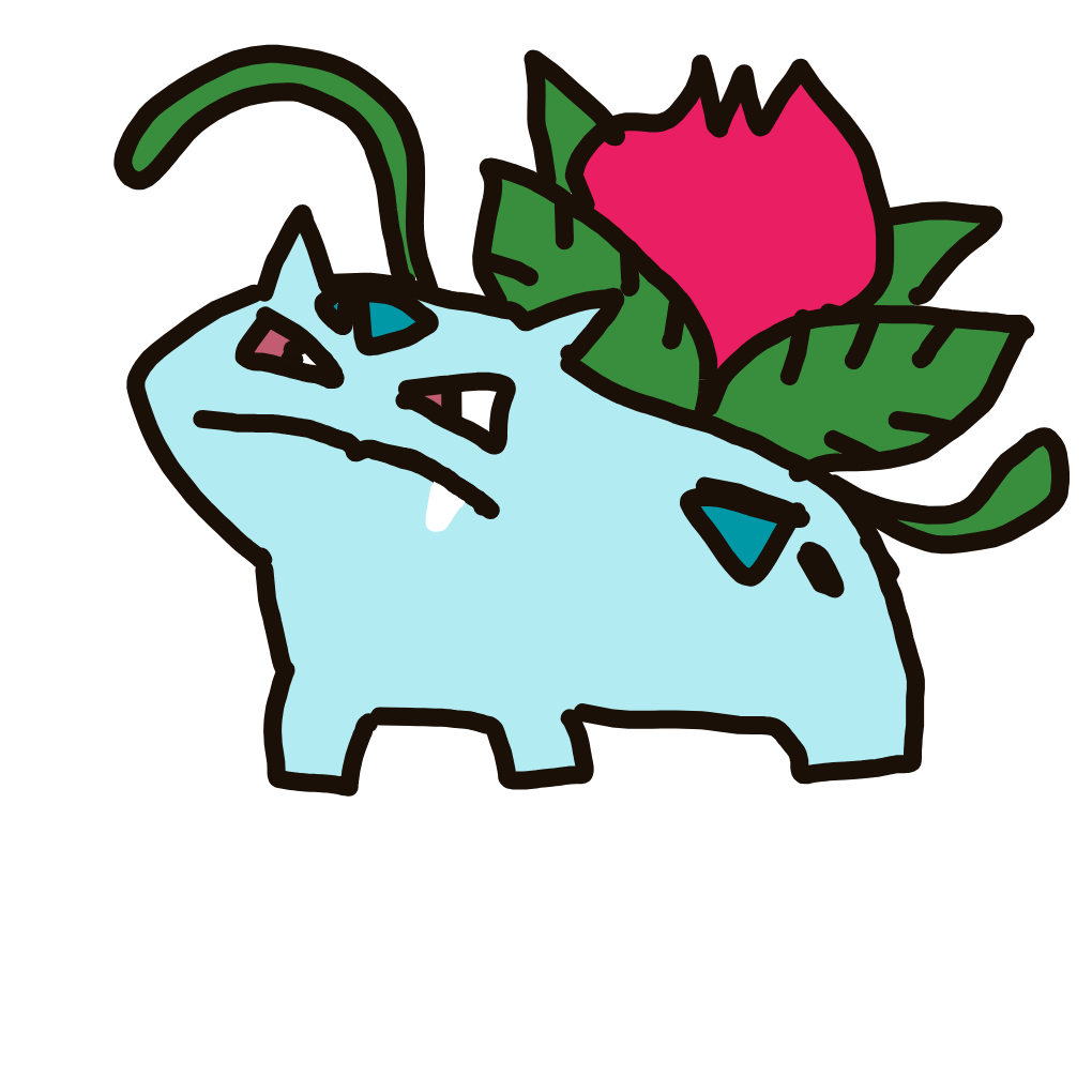 StormyPikachu223's drawing of Ivysaur — Pokémon sketch on Sketchdex