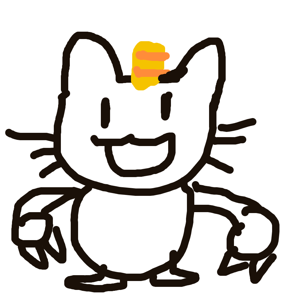 FrozenMew216's drawing of Meowth — Pokémon sketch on Sketchdex