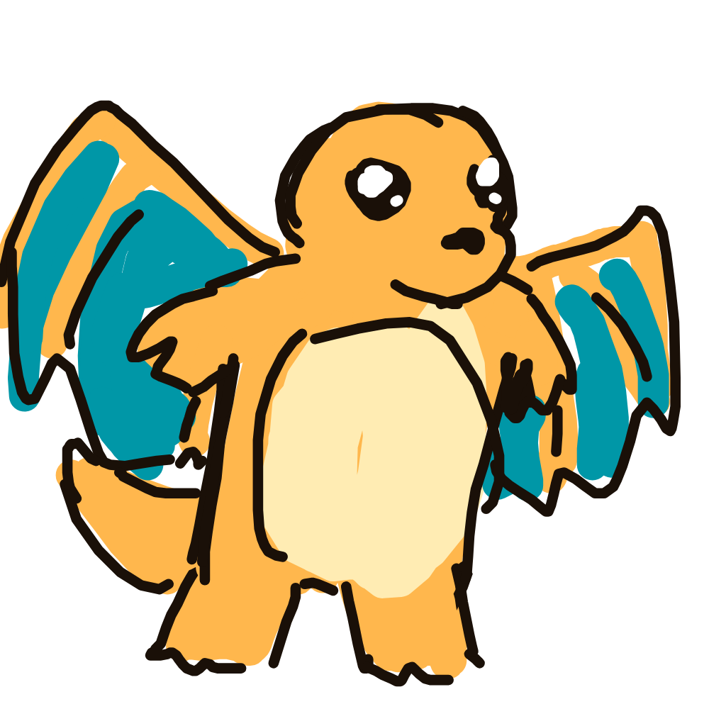 nayareally's drawing of Dragonite — Pokémon sketch on Sketchdex