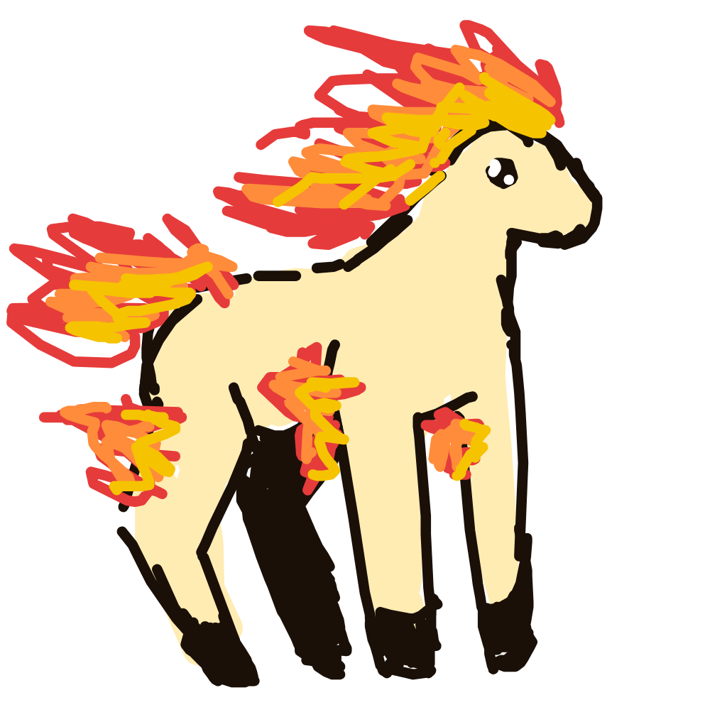 nayareally's drawing of Rapidash — Pokémon sketch on Sketchdex