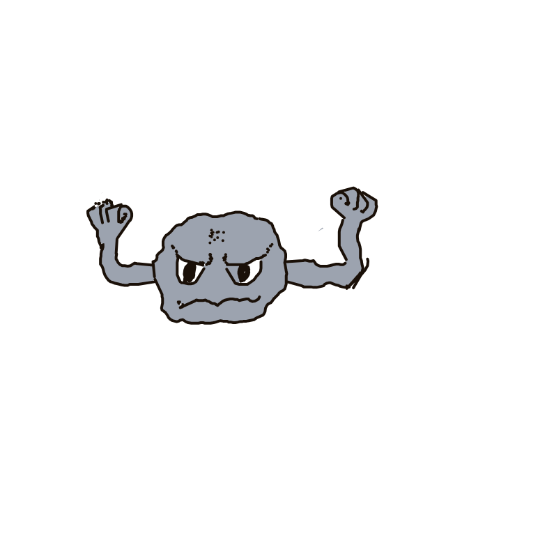 SwiftVaporeon406's drawing of Geodude — Pokémon sketch on Sketchdex